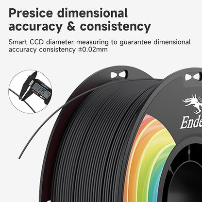 Official Creality PLA Filament Pro Black, 1.75mm 3D Printer Filament, Ender PLA - Image 2