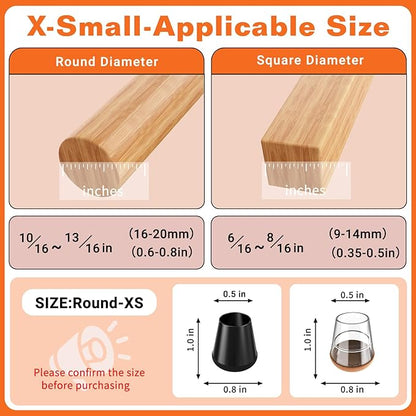 24 Pcs Silicone Chair Leg Floor Protectors Extra Small，Purple Chair Leg Covers - Image 2
