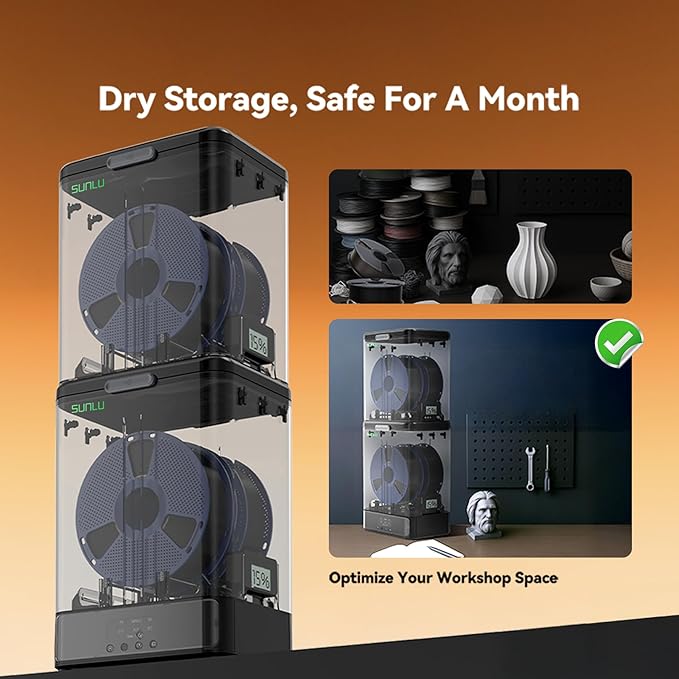 SUNLU Official Filament Box Dryer SP2, Accommodate 0.25-3KG, Compatible - Image 7