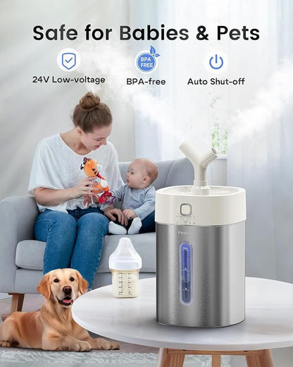 Feekaa Stainless Steel Humidifier, 3.8L/1Gal Cool Mist Humidifiers - Image 4