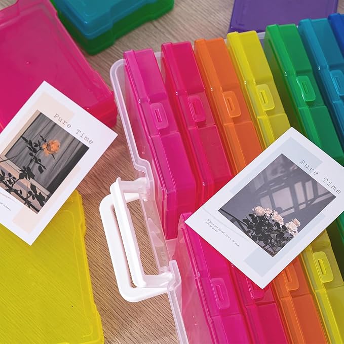 novelinks Transparent 4" x 6" Photo Organizers and Photo Storage Box - Image 4