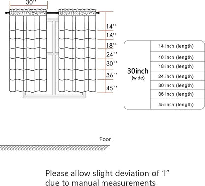 Chyhomenyc Short Black Out Curtains 36 Inch Length, Small Blackout Curtain Tier - Image 6