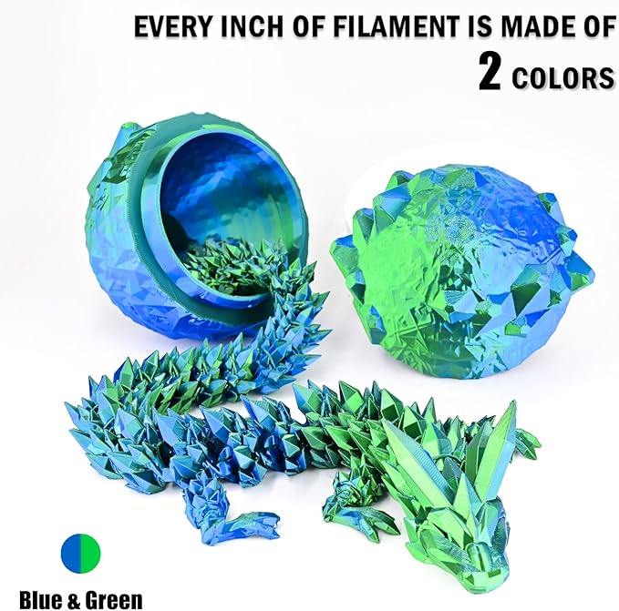 OVV3D PLA Filament 1.75mm, Silk PLA Dual Color Blue Green 3D Printer Filament - Image 3