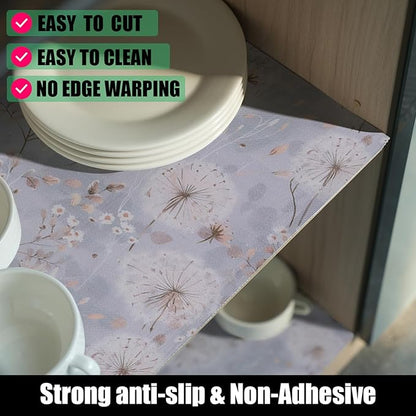 Dandelion Shelf Liners Strong Non-Slip 12IN x 20FT and Non Adhesive Shelf and - Image 2