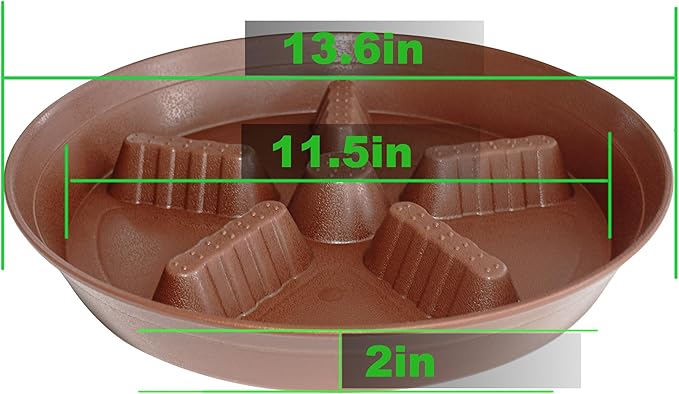 4 Pack Plant Saucer 14 inch, Plastic Plant Saucers - Image 2