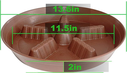 4 Pack Plant Saucer 14 inch, Plastic Plant Saucers - Image 2