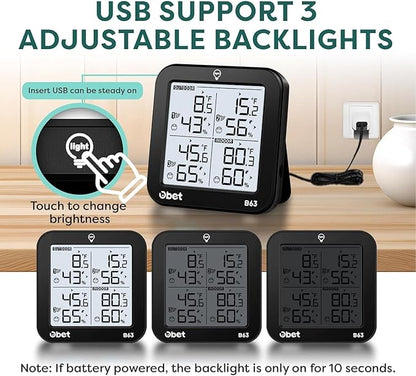 OBET Indoor Outdoor Thermometer Wireless Weather Station - Image 2
