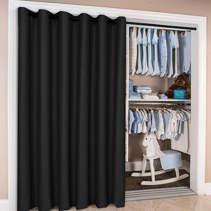 Hiasan Patio Sliding Door Blackout Curtains-10ft Wide x 8ft Tall, Grommet - Image 5