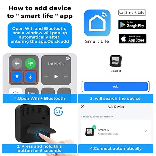 WiFi Smart IR Remote Control, 3-in-1 Smart AC Controller - Image 8