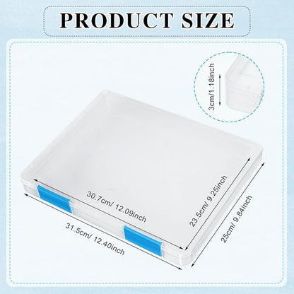 PerKoop 6 Pcs Clear Paper Storage Box A4 Plastic File Box Document Paper - Image 2
