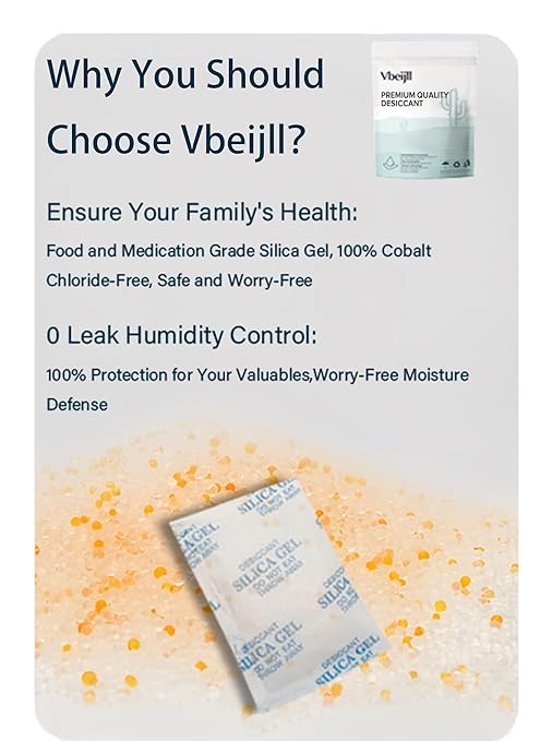 5 Gram Color-Indicating Silica Gel Packets, Premium Food Grade Desiccant - Image 3