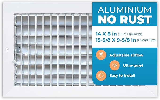 Aluminum 14 x 8 Inch Air Vent Covers Wall AC Grille – Premium Register Vent by Air360
