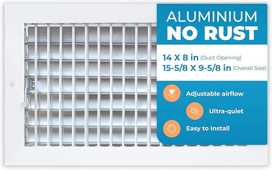 Aluminum 14 x 8 Inch Air Vent Covers Wall AC Grille – Premium Register Vent by Air360