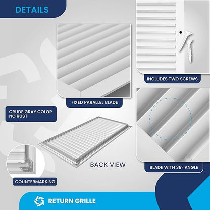 12x24 Inch Air Return Vent Cover Decorative – Premium Aluminum AC Vent Cover - Image 9