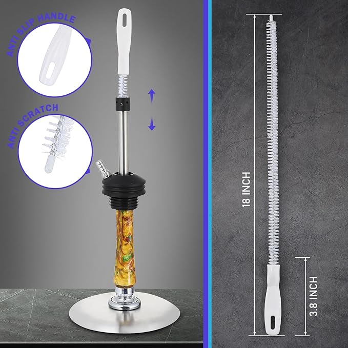 Hookah Brush Cleaning Kit 4 Brushes， Hookah Set | Bottle Cleaner Tube Pipe - Image 5