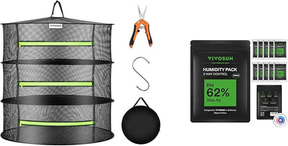 VIVOSUN 3-Layer Mesh Drying Rack Hanging Design by VIVOSUN