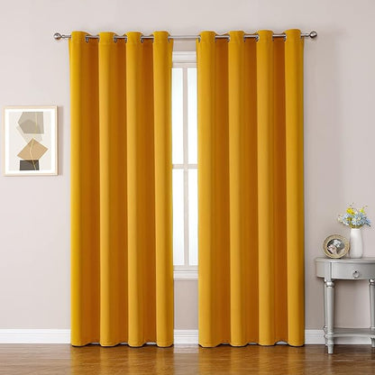 ChrisDowa Room Darkening Curtains 90 Inches Long 2 Panels Set by ChrisDowa