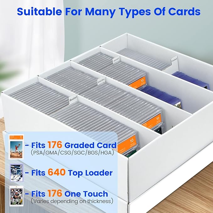 Pulchra 6 Pack Trading Graded Card Storage Box - Image 3