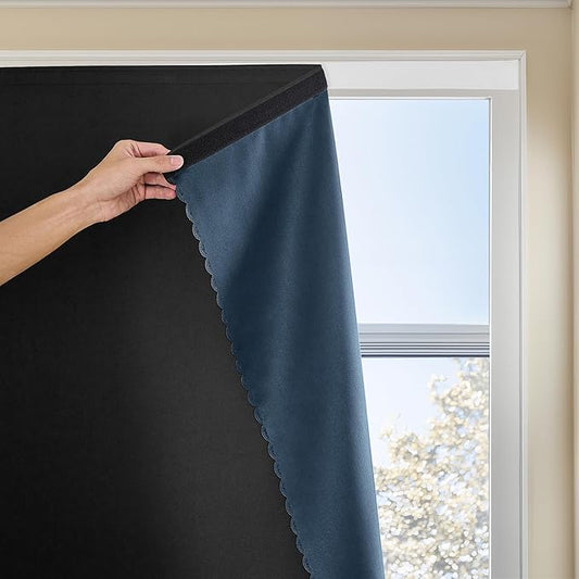 Autohesion Curtains for Windows, Bedroom Blackout Curtains for by JILRON
