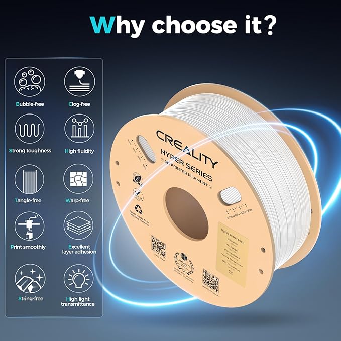 Creality PETG Filament, Hyper 1.75 mm 1 kg PETG: High-Speed 3D Printer Filament - Image 3