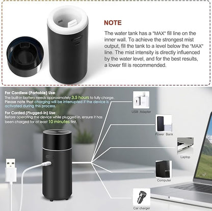 HODEMI Portable Smart Car Essential Oil Diffuser, Cordless Mini Cold Mist - Image 7