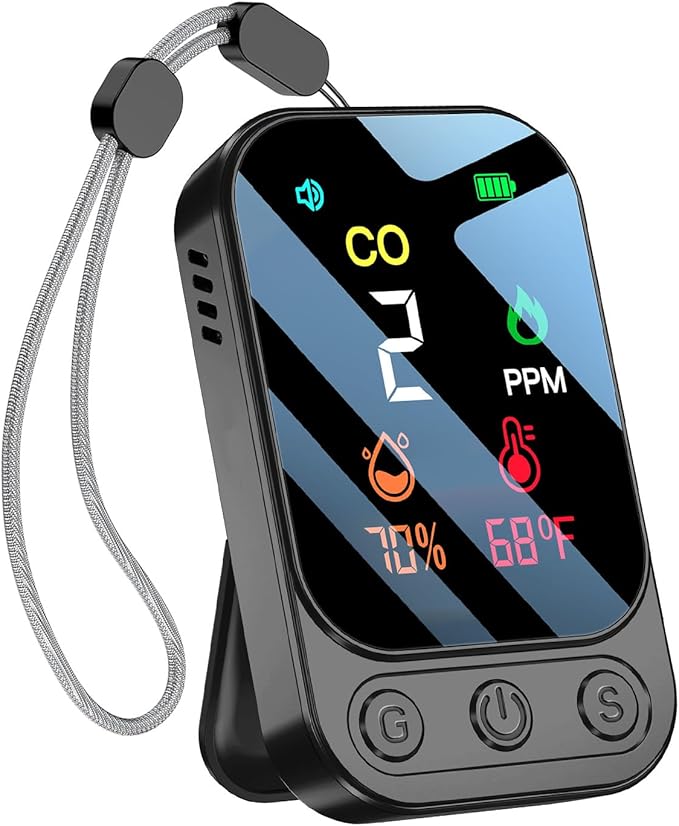 Portable Carbon Monoxide Detectors Mini Size CO Monitor by HAKINAKU