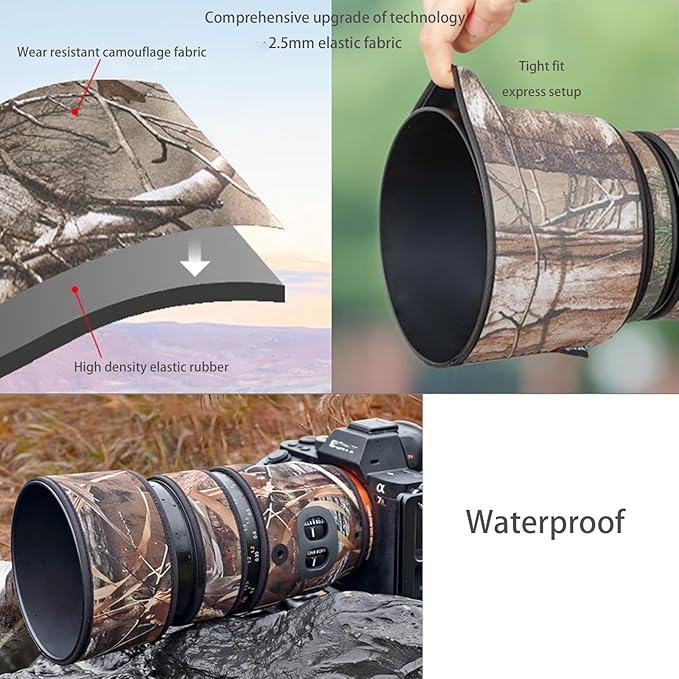 Lens Cover for Fujinon XF 150-600mm OIS WR Camouflage Camera Lens Protection - Image 5