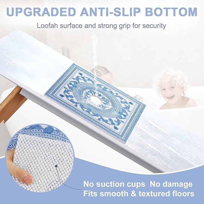 Square Shower Mat Non Slip: 24x24 Inch Extra Large Shower Mats - Image 4