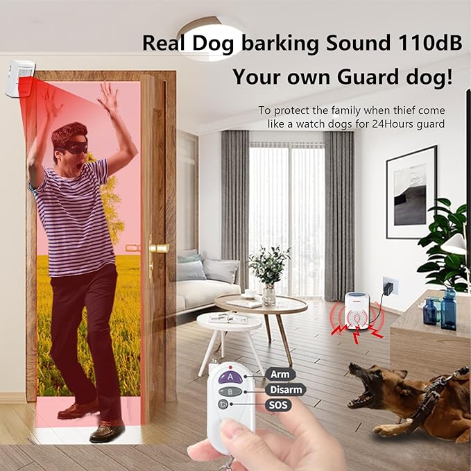 Barking Dog Alarm Motion Detector, Pir Human Body Sensor Alarm Electronic - Image 2