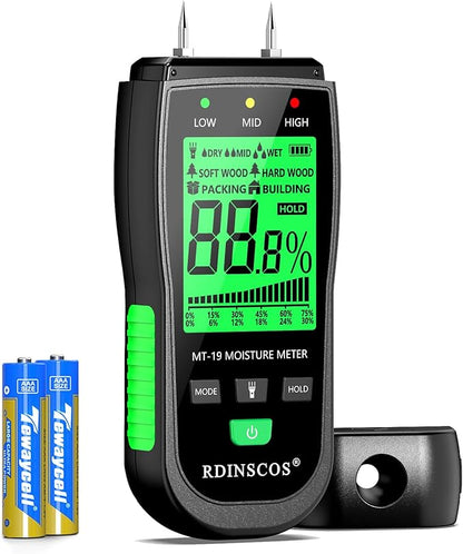 RDINSCOS Moisture Meter for Firewood Digital Wood Moisture Tester Firewood and by RDINSCOS