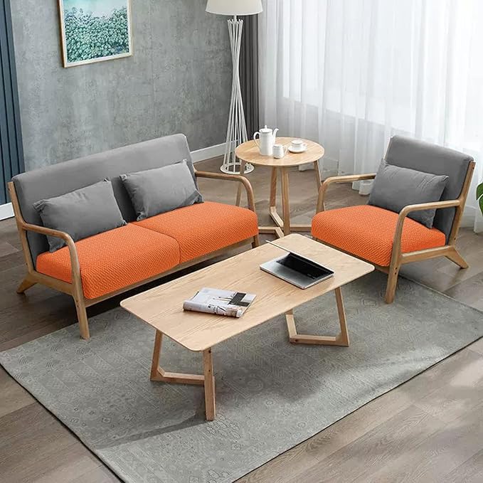 Fuloon Waterproof Couch Cushion Covers, Stretch Sofa Seat Cushion Slipcovers - Image 2