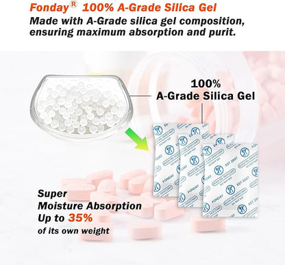 2g x 2500 Packs Fonday Food Grade Silica Gel Desiccants Packs Moisture - Image 3