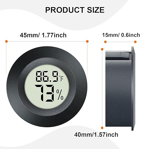 2 Pack Hygrometer Thermometer Digital Humidity Meter Indoor/Outdoor Humidity - Image 2