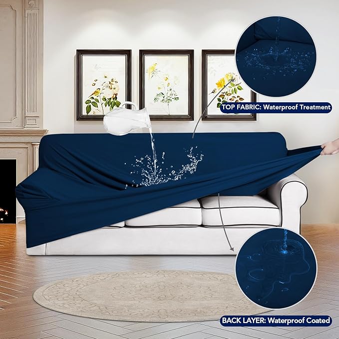 PureFit 100% Dual Waterproof Couch Cover Slipcovers - Image 3