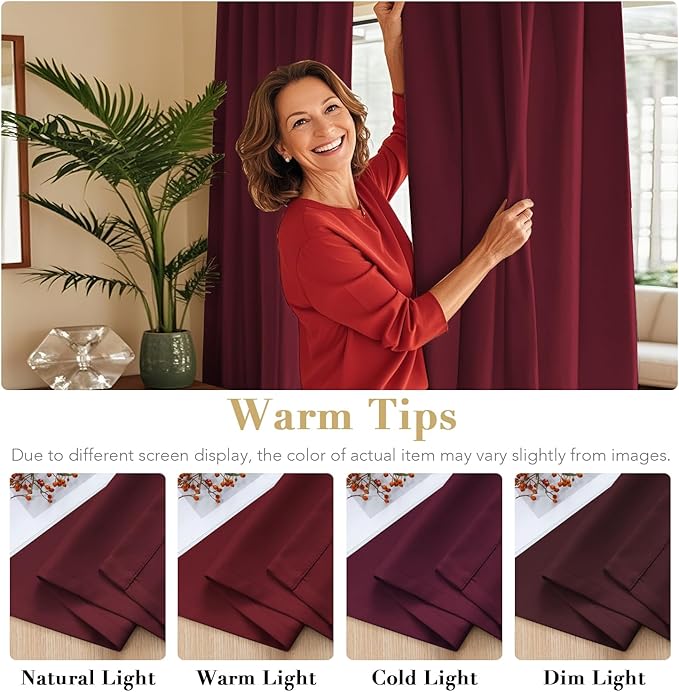 H.VERSAILTEX Christmas Blackout Curtains Thermal Insulated Window Treatment - Image 6