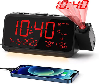ROCAM Projection Clock for Bedroom, Digital Clock by ROCAM