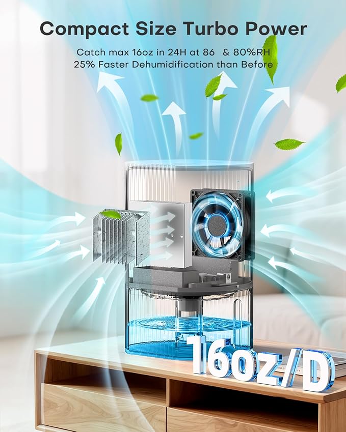 Dehumidifiers for Home, 35oz Dehumidifier for Bathroom - Image 2