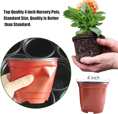 Plant Nursery Pots with Humidity Domes, 50 Sets 4 Inch Soft Nursery Pots - Image 5