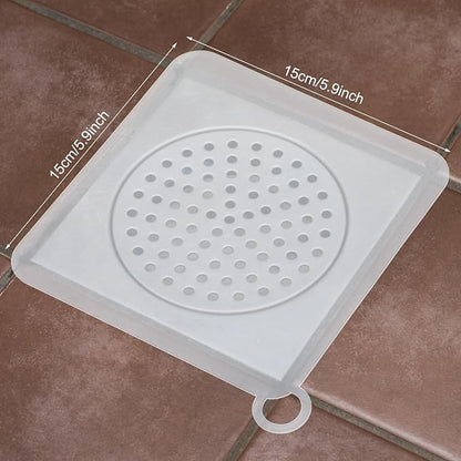 2 Pieces Floor Drain Cover Silicone Tub Stopper, 6x6 Inch Anti-Odor Deodorizing - Image 2