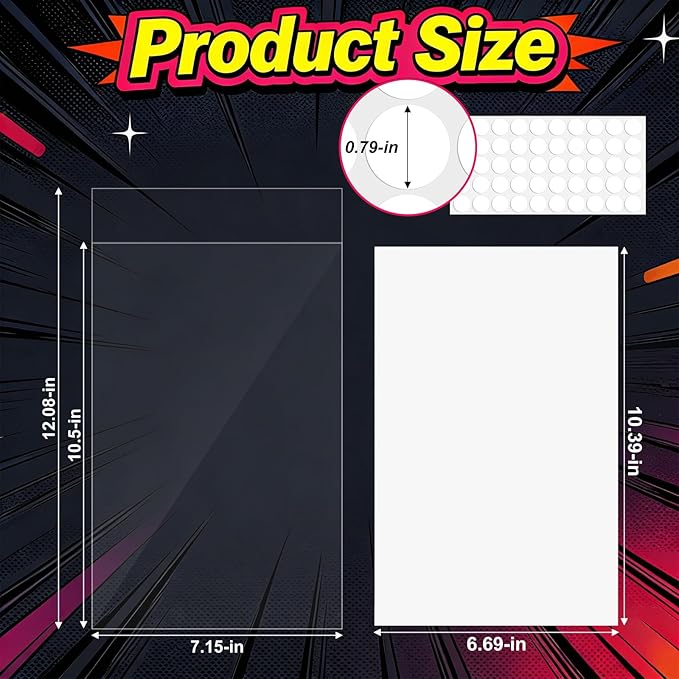 100 Pack Current Comic Book Bags and Boards, Thick Acid-Free Comic Books - Image 2