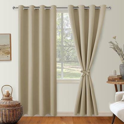 Hiasan Blackout Curtains for Bedroom, 52 x 84 Inches Long by Hiasan