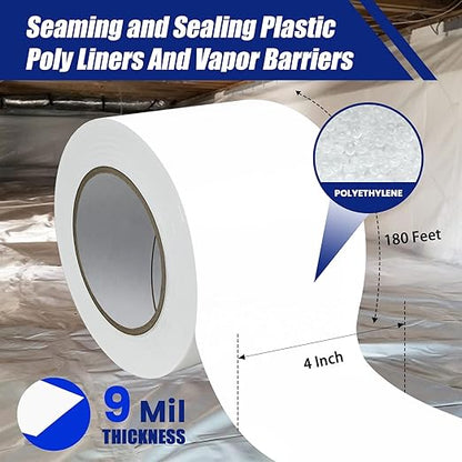 4 Roll, PE 9 mm Polyethylene Tape, - Image 2