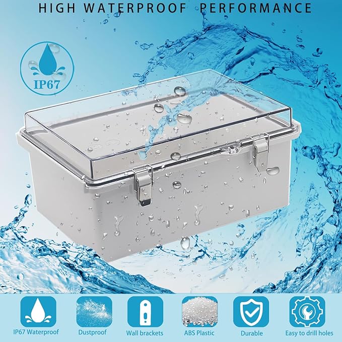 Waterproof Outdoor Electrical Box Junction Box Weatherproof IP67 ABS Plastic - Image 2
