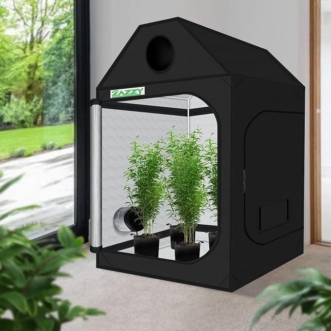 zazzy Grow Tent 48"x48"x72" Roof Cube Plant Grow Tents - Image 2