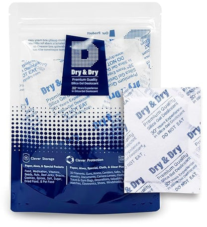 Dry & Dry 10 Gram Silica Gel Packets, Desiccants by DryDry