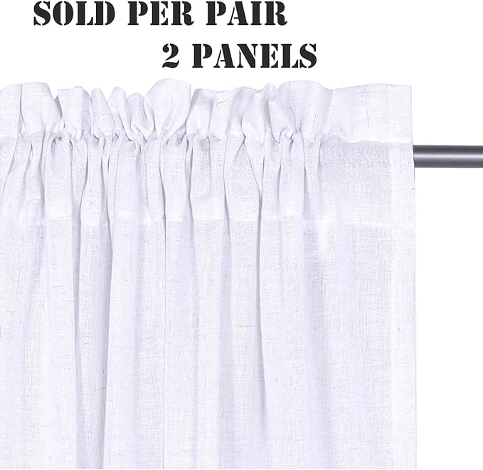 H.VERSAILTEX Linen Curtains Elegant Natural Linen Blended Curtains Energy - Image 2
