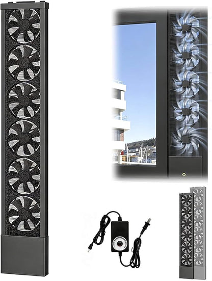 Vertical Window Exhaust Fan for Sliding Windows-Easy Tool-Free Installation by Unknown