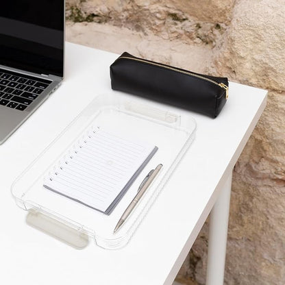 Alipis A4 File Organizer Box Small Size Plastic Storage Box Document Holder - Image 4