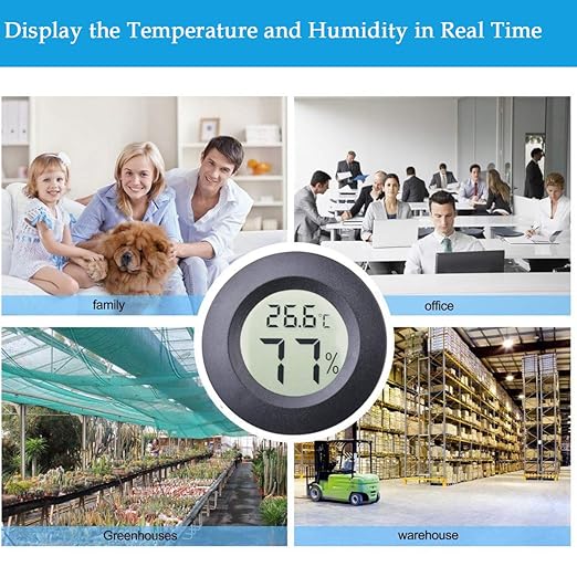 2pcs Mini Hygrometer Thermometer Indoor Outdoor Round Humidity Meter - Image 6