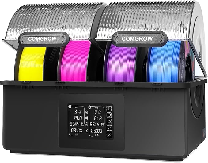 Comgrow Filament Dryer 4 Spools, SH03 Filament Storage Box, 200W PTC Heats Up by Comgrow